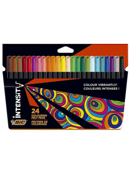 978035,Carioca 24 culori 2mm intensity bic