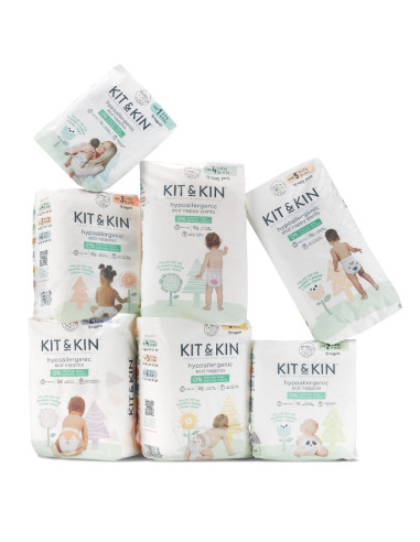 KKS1NAPPIESTP,Scutece Hipoalergenice Eco Kit&Kin, Marimea 1, 2-5 kg, 10 buc