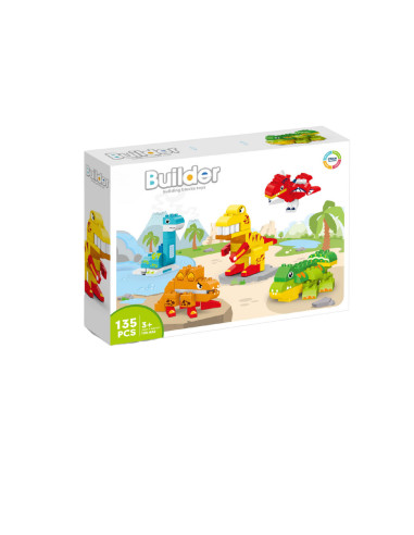 188-A82,Joc de constructie STEAM - Dinozauri (135 piese)