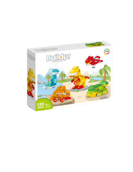 188-A82,Joc de constructie STEAM - Dinozauri (135 piese)