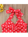 UP-drl47b2q1,Costum de baie Rosu cu buline Drool, Diverse marimi