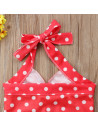 UP-drl47b2q1,Costum de baie Rosu cu buline Drool, Diverse marimi