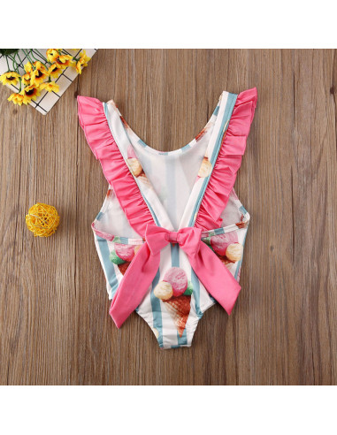 UP-drl47b2ai5,Costum de baie cu Inghetata si dungi turcoaz Drool, Diverse marimi
