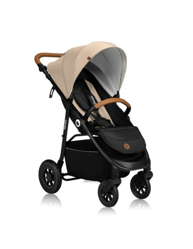 BN-LO-NATT_BEIGE_SAND,Carucior sport, Lionelo, Natt, De la nastere, Cu accesorii si capotina XXL reglabila, 0 - 22 kg, Conform c