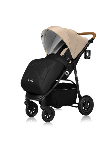 BN-LO-NATT_BEIGE_SAND,Carucior sport, Lionelo, Natt, De la nastere, Cu accesorii si capotina XXL reglabila, 0 - 22 kg, Conform c
