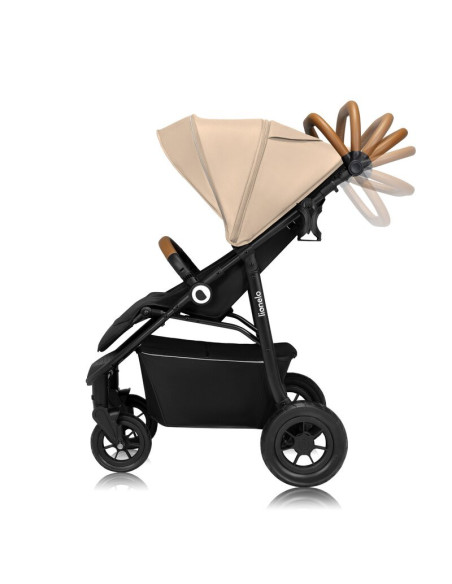 BN-LO-NATT_BEIGE_SAND,Carucior sport, Lionelo, Natt, De la nastere, Cu accesorii si capotina XXL reglabila, 0 - 22 kg, Conform c
