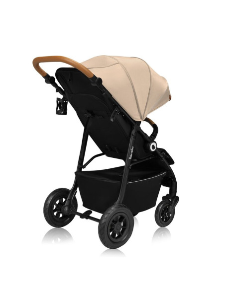 BN-LO-NATT_BEIGE_SAND,Carucior sport, Lionelo, Natt, De la nastere, Cu accesorii si capotina XXL reglabila, 0 - 22 kg, Conform c