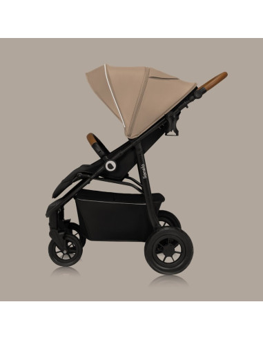 BN-LO-NATT_BEIGE_SAND,Carucior sport, Lionelo, Natt, De la nastere, Cu accesorii si capotina XXL reglabila, 0 - 22 kg, Conform c