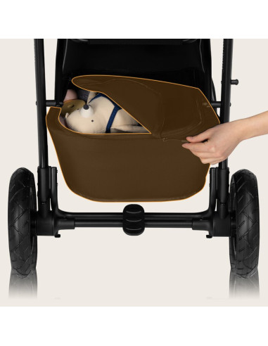 BN-LO-NATT_BEIGE_SAND,Carucior sport, Lionelo, Natt, De la nastere, Cu accesorii si capotina XXL reglabila, 0 - 22 kg, Conform c