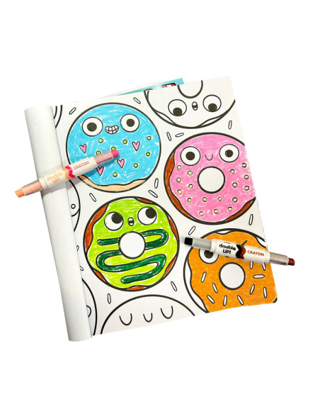 133-120,Creioane cerate duble, set de 6, Double up!, 12 culori