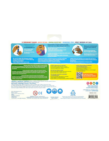 133-116,Creioane pictura pentru fata si piele, Body Doodlers, set de 12
