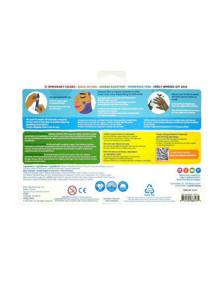 133-116,Creioane pictura pentru fata si piele, Body Doodlers, set de 12