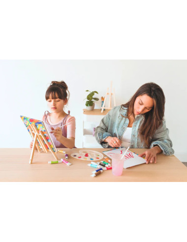 126-028,Set vopsele acrilice Paintology, 12 culori clasice si 2 pensule