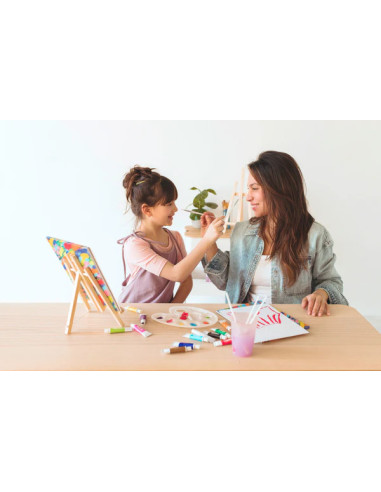 126-028,Set vopsele acrilice Paintology, 12 culori clasice si 2 pensule