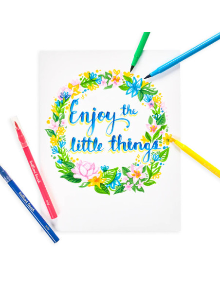 130-068,Carioci cu pensula Brilliant Brush, set de 12