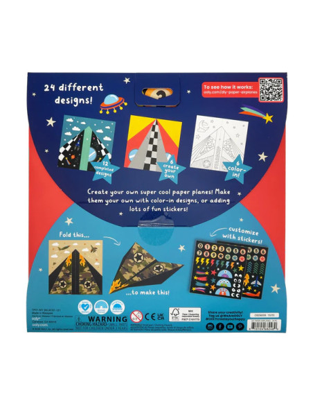 161-121,Avioane de hartie - 24 modele, set creativ DIY