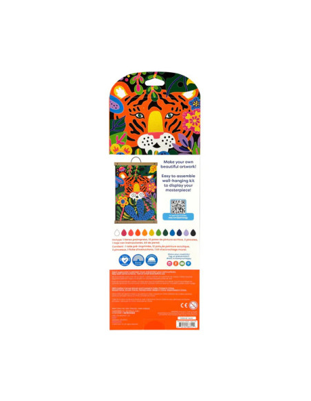 161-122,Kit panza canvas - Picteaza pe numere - Tiger Eyes