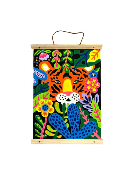 161-122,Kit panza canvas - Picteaza pe numere - Tiger Eyes