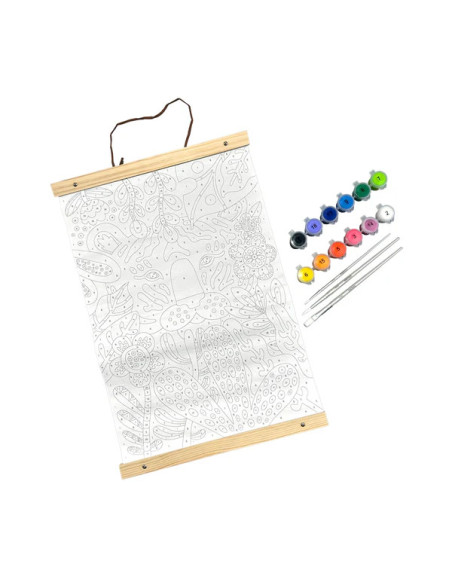 161-122,Kit panza canvas - Picteaza pe numere - Tiger Eyes