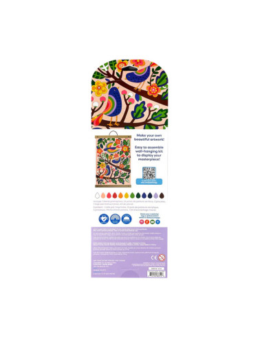 161-123,Kit panza canvas - Picteaza pe numere - Blue Birds