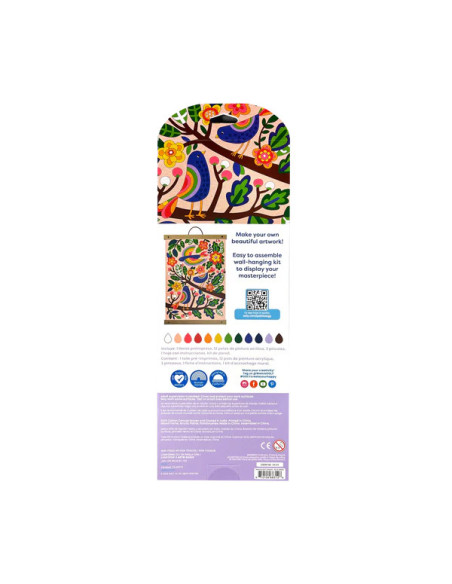 161-123,Kit panza canvas - Picteaza pe numere - Blue Birds