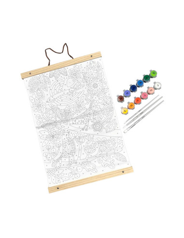 161-123,Kit panza canvas - Picteaza pe numere - Blue Birds
