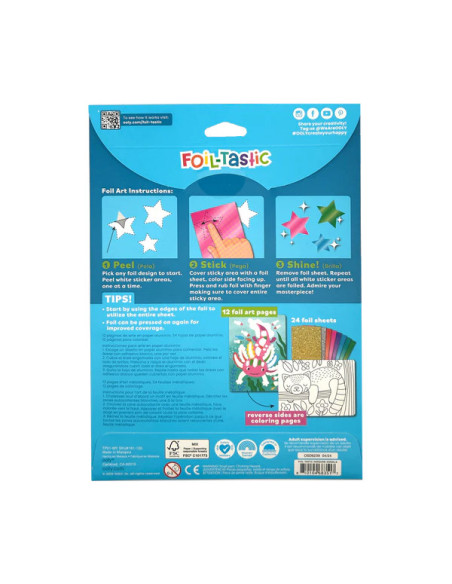 161-130,Kit Arta cu folie Foil-tastic - Awesome Animals