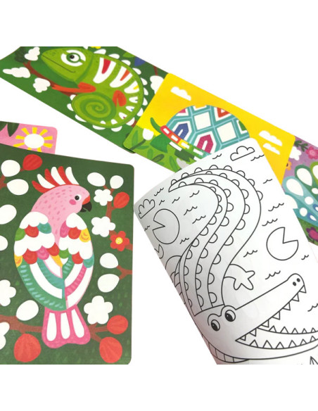 161-130,Kit Arta cu folie Foil-tastic - Awesome Animals