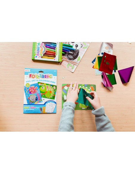 161-130,Kit Arta cu folie Foil-tastic - Awesome Animals