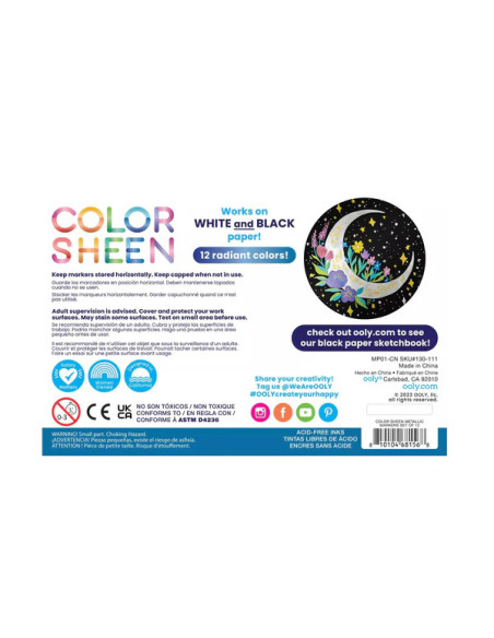 130-111,Carioci Colorate metalice-Color Sheen-set de 12 130-111,Carioci Colorate metalice-Color Sheen-set de 12