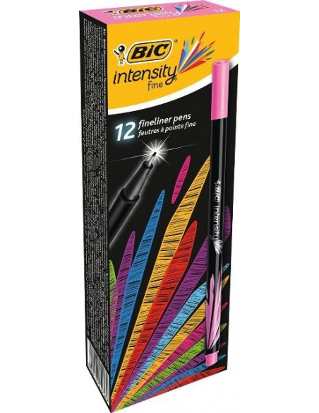 Fineliner Intensity BIC, roz, 12/cutie,942065