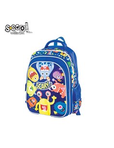 Ghiozdan scoala 3D S-COOL SC2653, Motiv scary 2