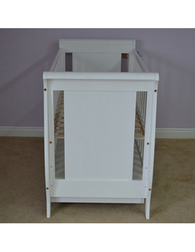Patut copii din lemn Hubners Mira 120x60 cm alb cu