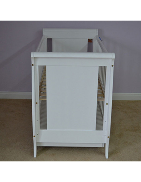 Patut copii din lemn Hubners Mira 120x60 cm alb cu