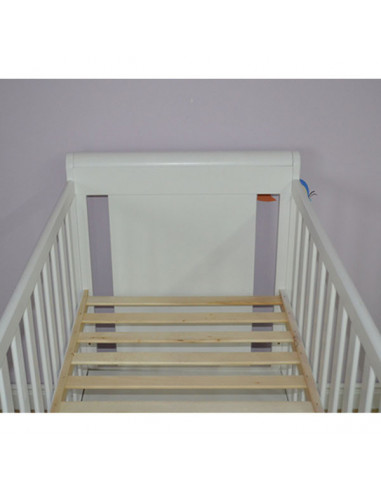 Patut copii din lemn Hubners Mira 120x60 cm alb cu