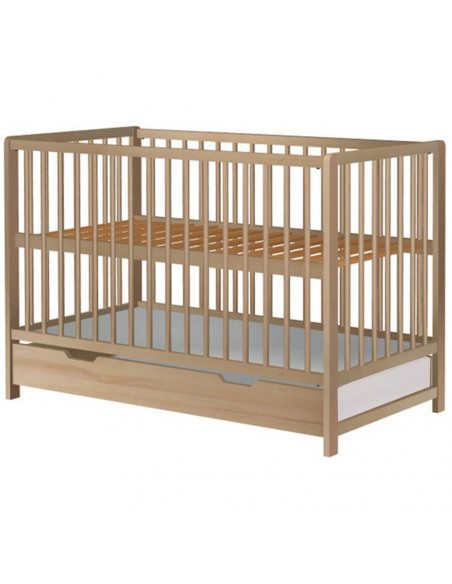 Patut copii din lemn Hubners Dominic 120x60 cm natur cu