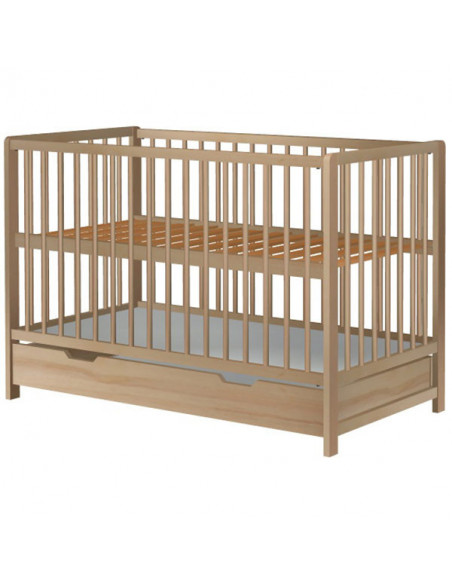 Patut copii din lemn Hubners Dominic 120x60 cm natur cu