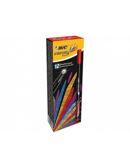 Fineliner Intensity BIC, rosu, 12/cutie,942084