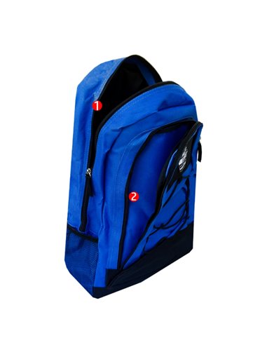 Ghiozdan scoala cu siret, 2 compartimente, Albastru