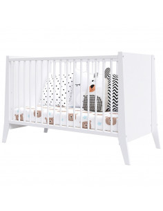 Patut copii din lemn Hubners Cosmo 120x60 cm alb,PHCOS12AL 2