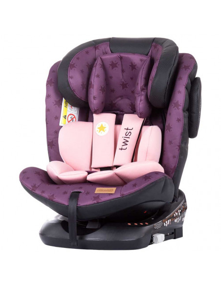 Scaun auto Chipolino Twist 0-36 kg orchid cu sistem