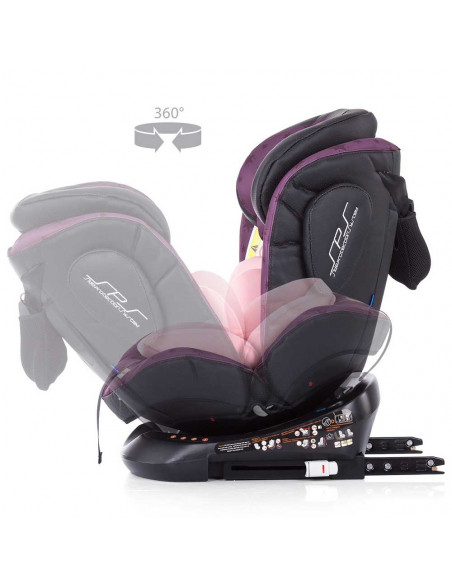Scaun auto Chipolino Twist 0-36 kg orchid cu sistem