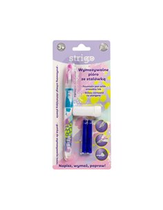 Stilou Strigo cu cerneala termosensibila, stergere prin frictiune, Roz 2