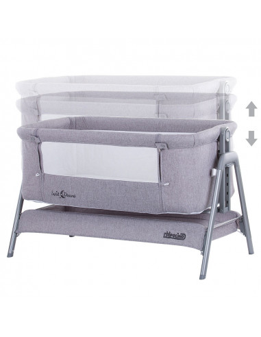 Patut Co-Sleeper Chipolino Sweet Dreams grey,KOSSD0201GY