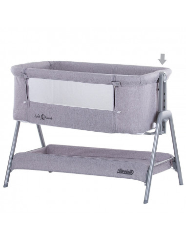 Patut Co-Sleeper Chipolino Sweet Dreams grey,KOSSD0201GY