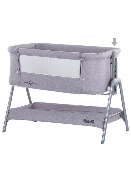 Patut Co-Sleeper Chipolino Sweet Dreams grey,KOSSD0201GY