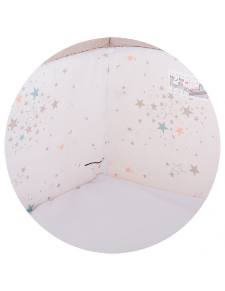 Patut Co-Sleeper Chipolino Close To Me beige printed stars