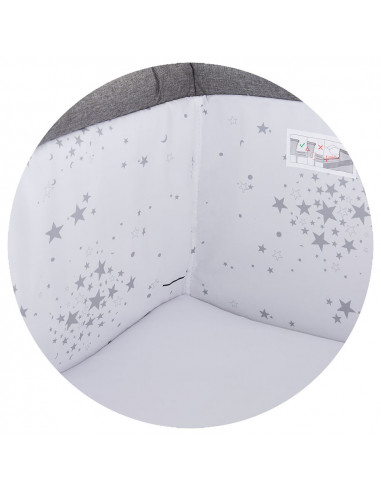 Patut Co-Sleeper Chipolino Close To Me graphite printed stars