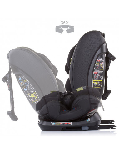 Scaun auto Chipolino Techno 0-36 kg carbon cu sistem