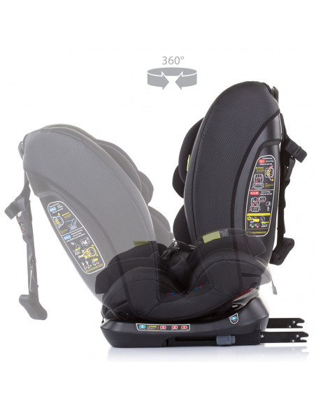 Scaun auto Chipolino Techno 0-36 kg carbon cu sistem